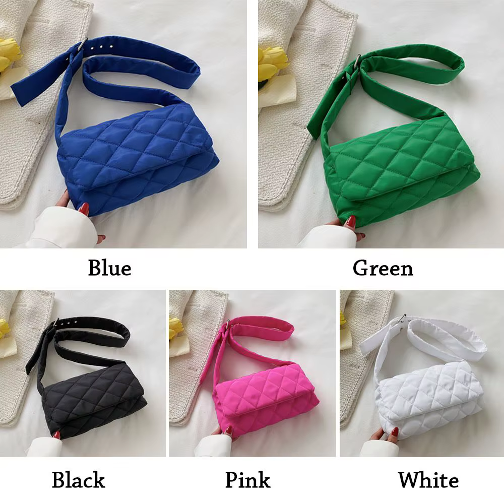 Sac fourre-tout matelassé en coton rembourré pour femme