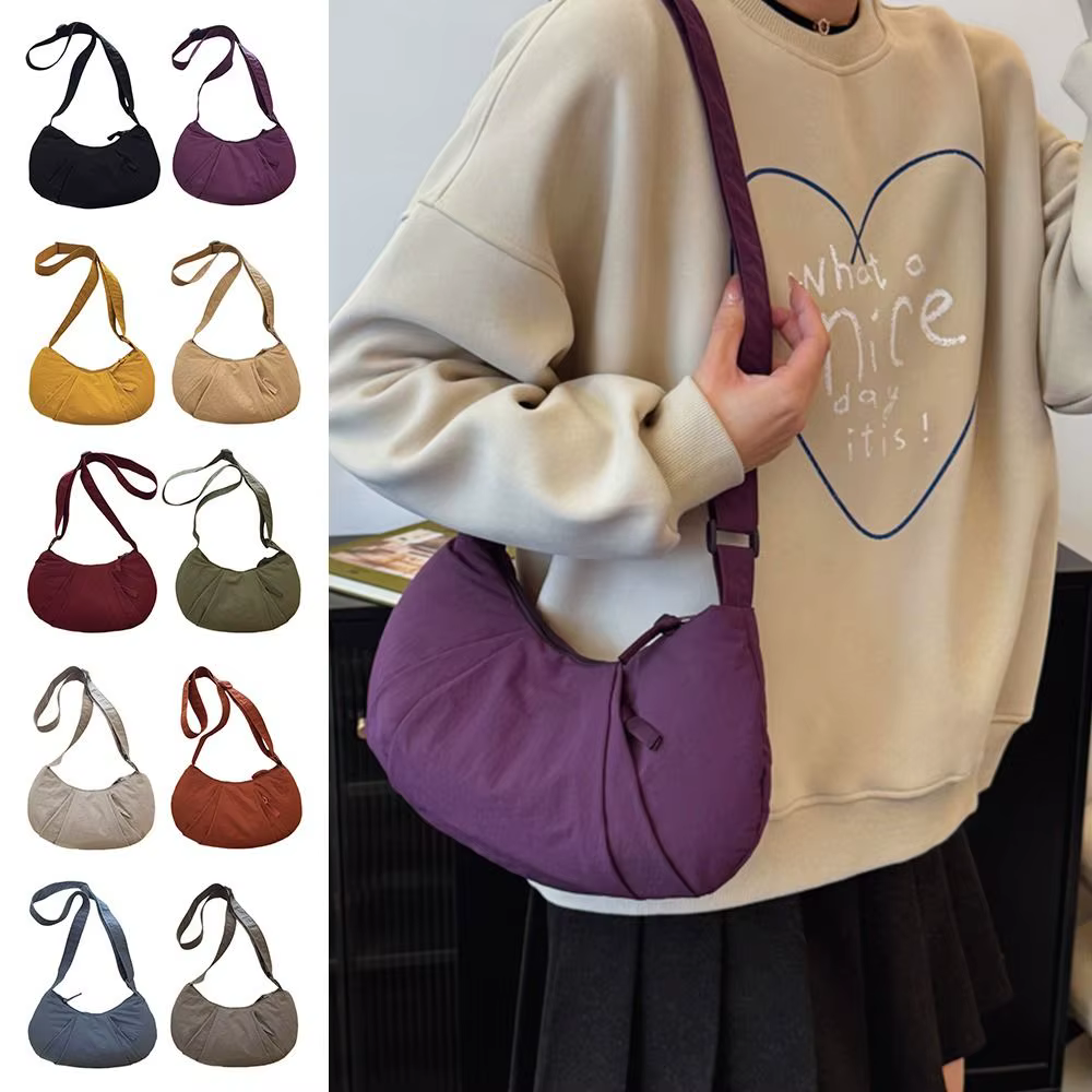 Sac à bandoulière de couleur unie
