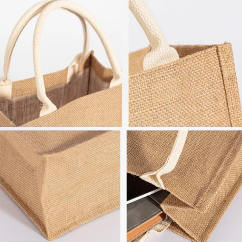 Sac fourre-tout en lin vintage pour femmes