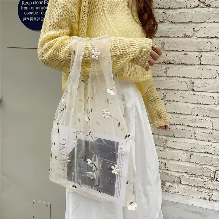 Sac à provisions pliable et réutilisable pour femme