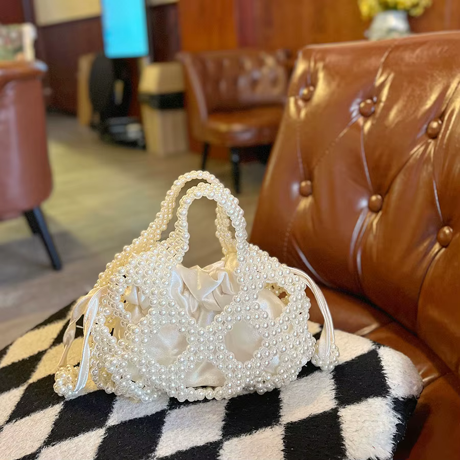 Sac tissé perlé fait à la main