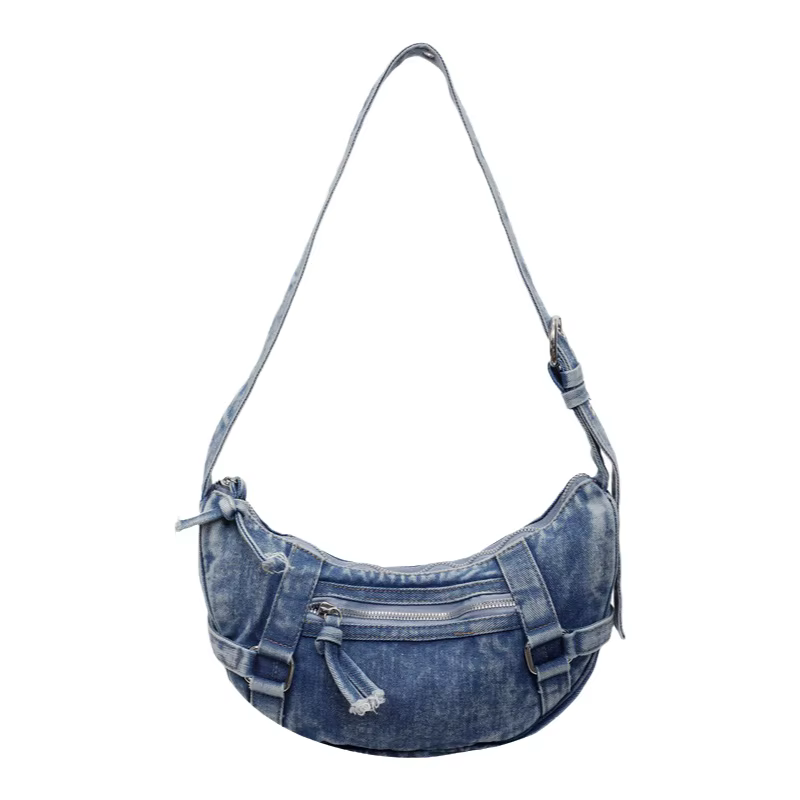 Sac bandoulière mini en jean délavé tendance