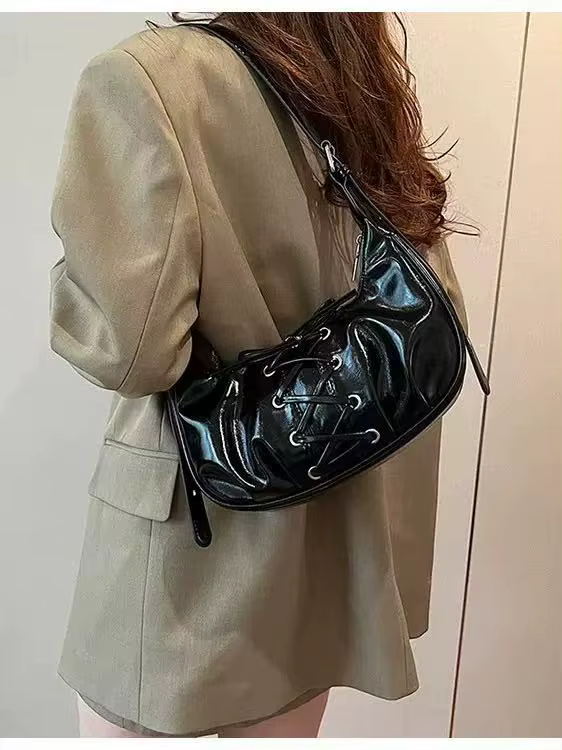 Sac à nœud en PU unique à lacets pour femme