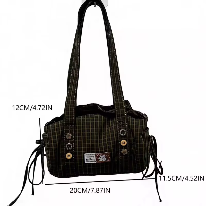 Sac à main à carreaux Orange Girl 2026
