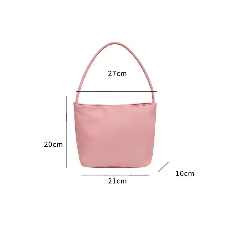 Sac à main - Sac seau en nylon pour porter sous le bras - Sac cadeau - Design coréen de niche - Sac