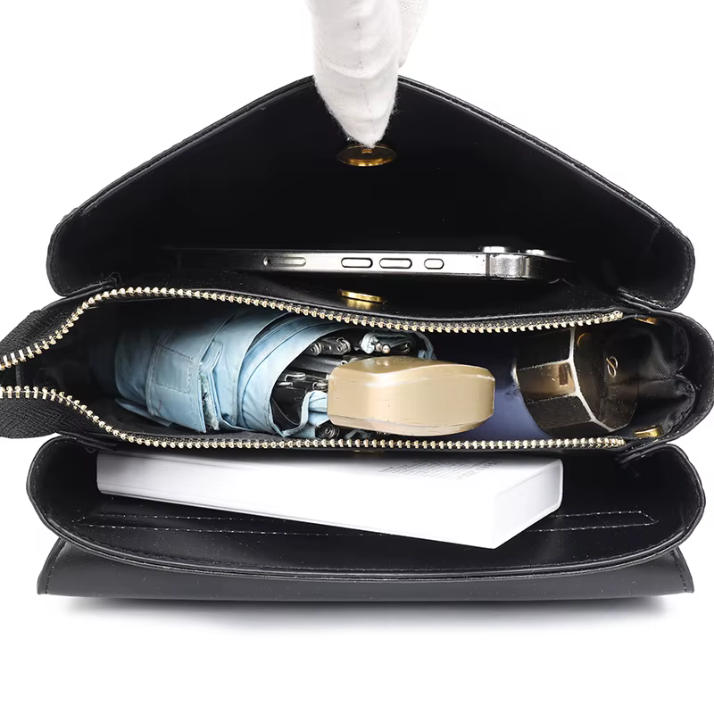 Sac à main de luxe en cuir de vache véritable pour femmes