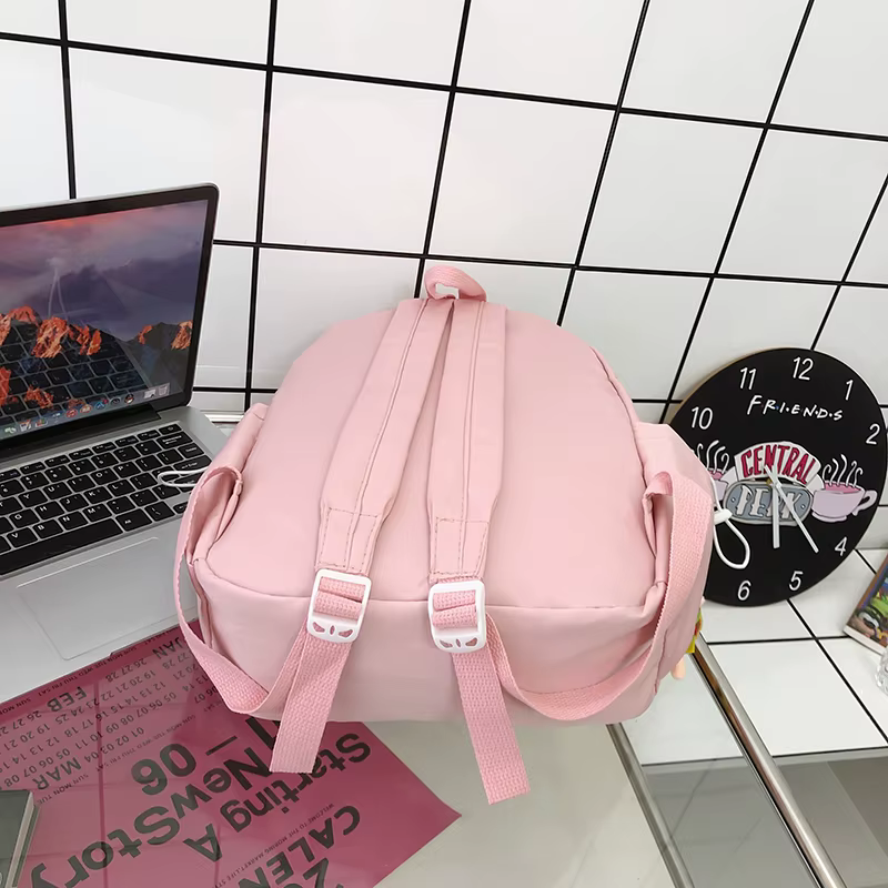 Cartable de mode pour adolescents imperméable à l'eau en Nylon filles sac à dos mignon femmes sac à dos pour ordinateur portable sac de voyage noir rose Bookbag unisexe