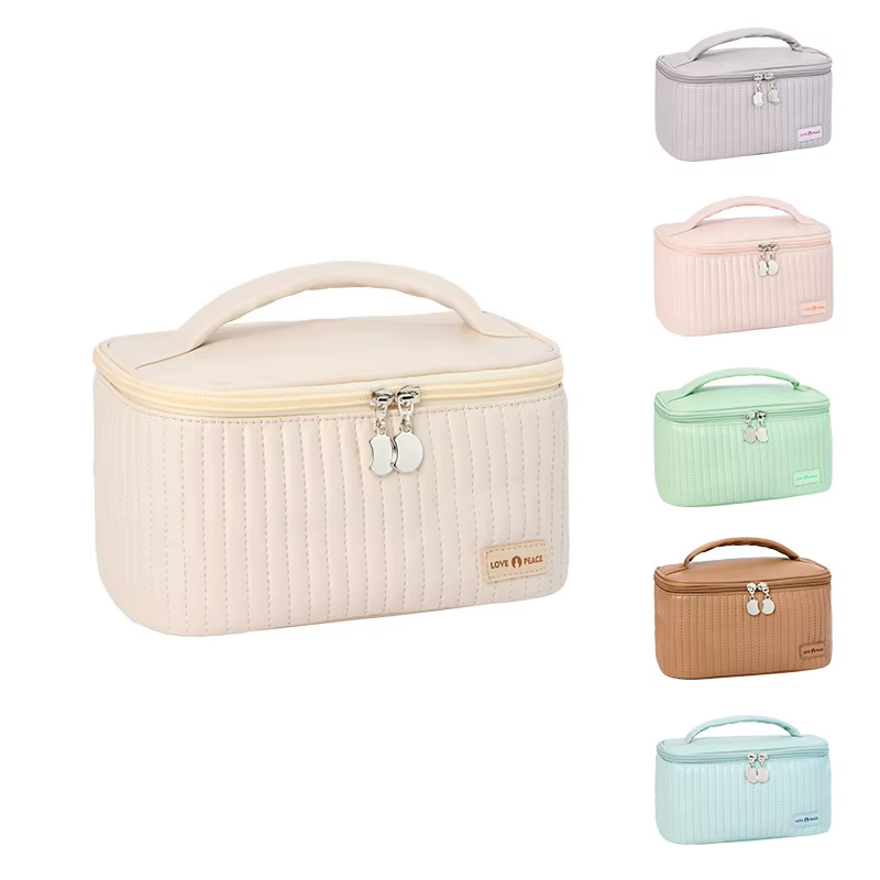 Sac de maquillage de gâteau en cuir PU