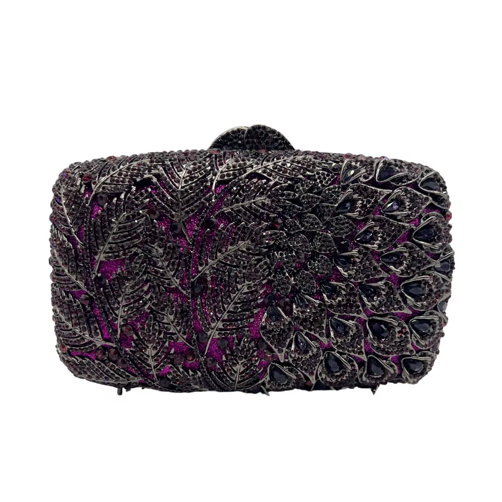 Sac à main en métal doré avec biscuits pour femme