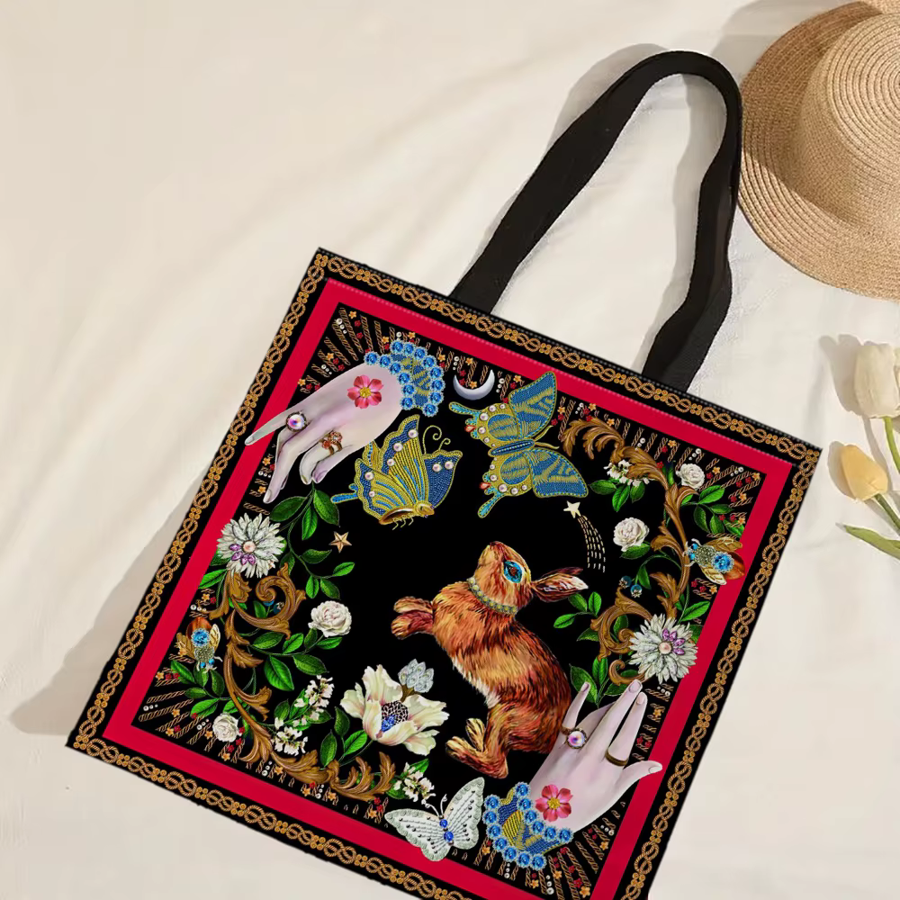 Sac fourre-tout en tissu de lin pour femmes
