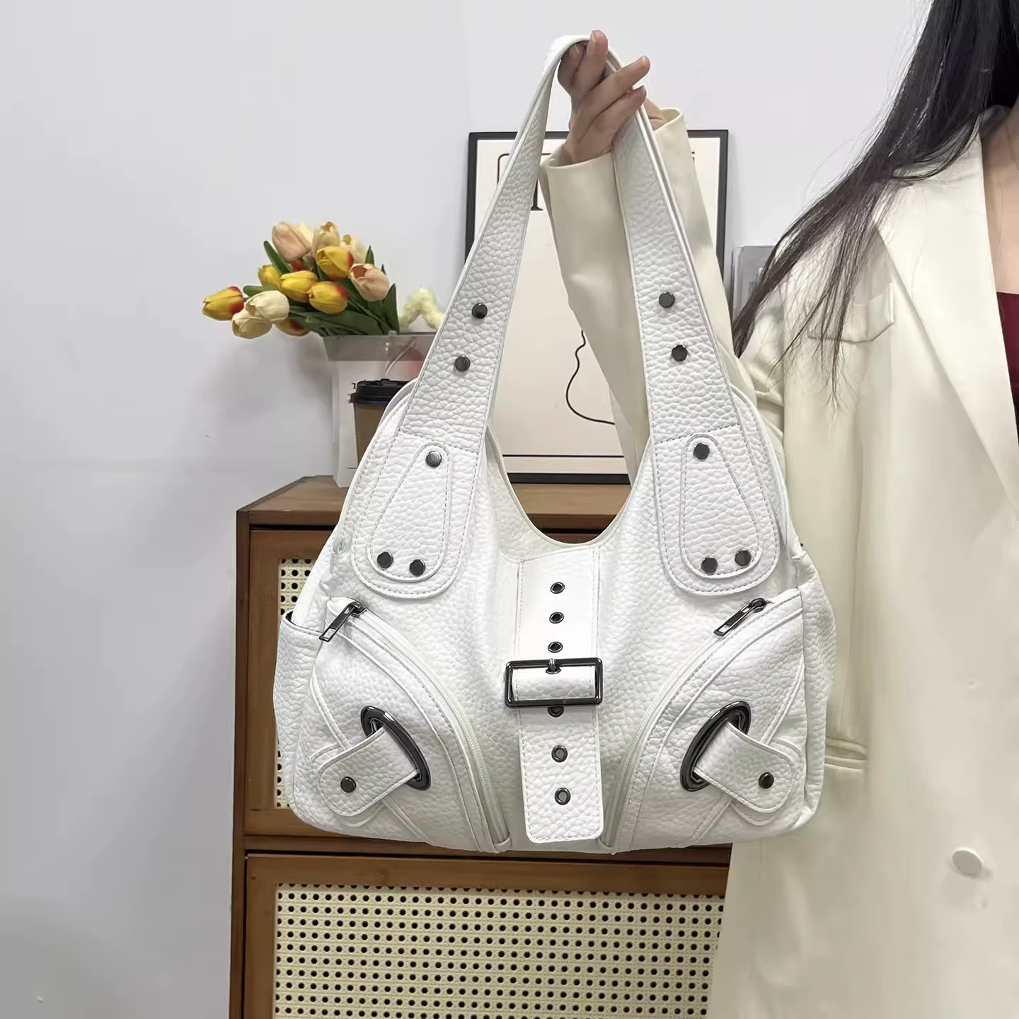 Sac fourre-tout rose Harajuku Vintage pour femmes