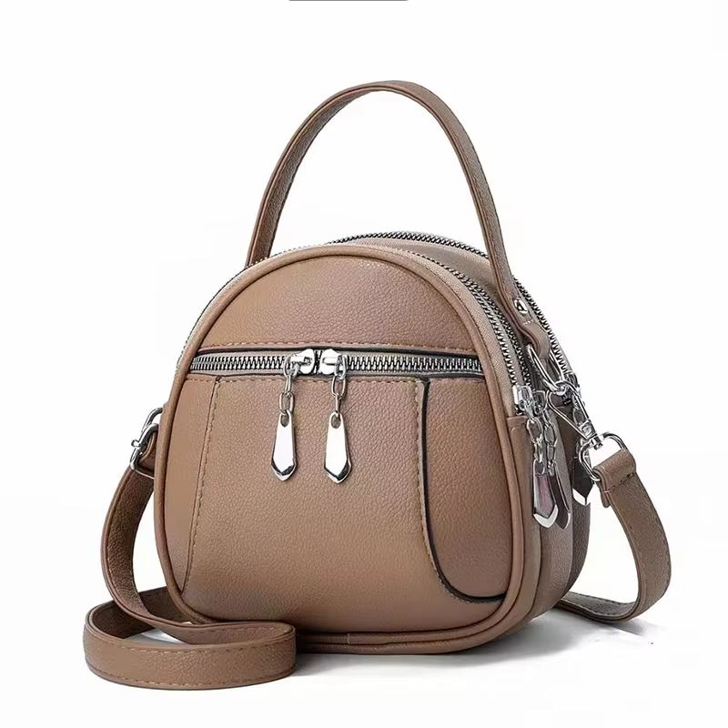 2024 New Authentic Brand Women's Shoulder Bag Soft Leather Girls Handbag Fashionable Simple Female Crossbody Bolsas