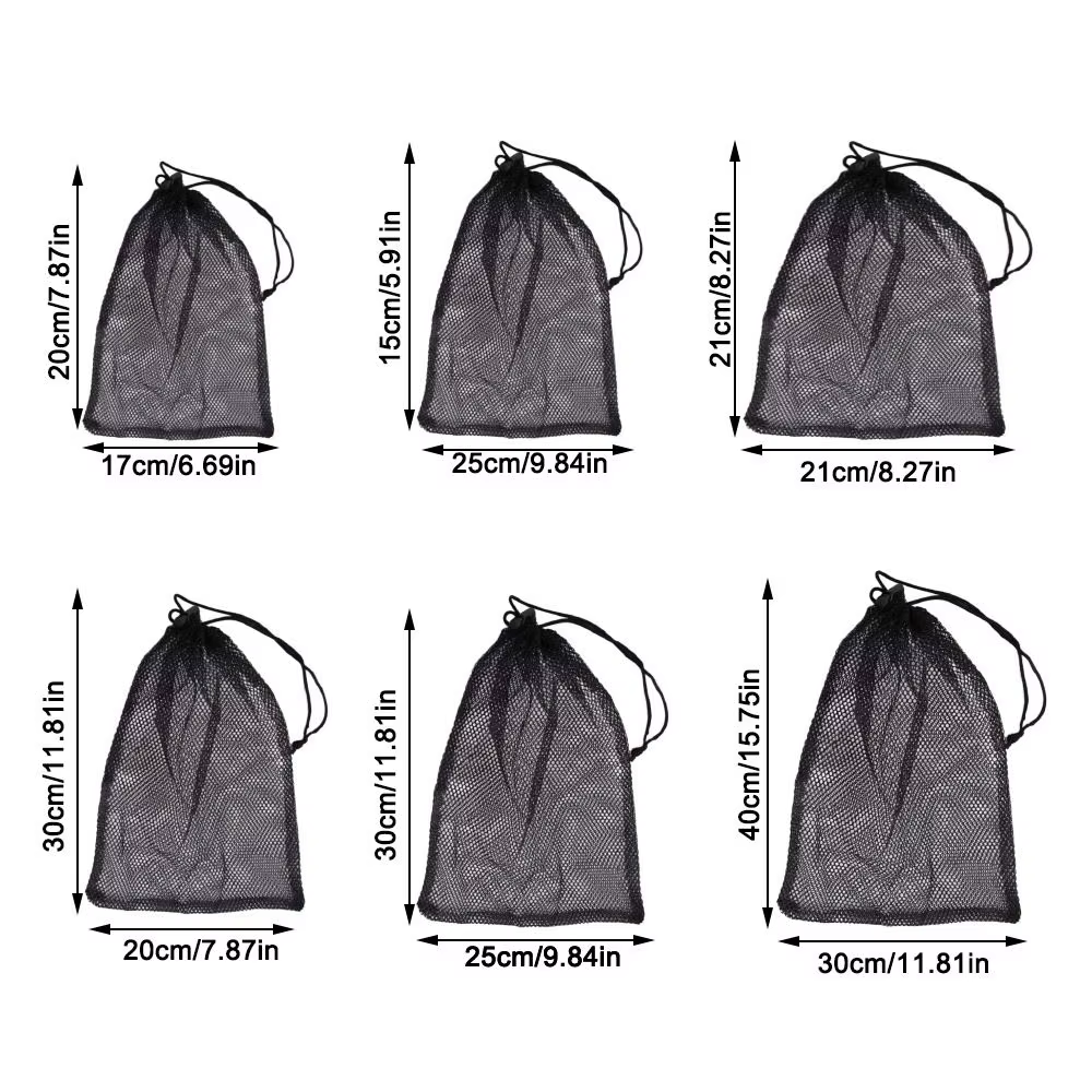 Sac à illant en Nylon Respirant et Durable à Mailles Noires