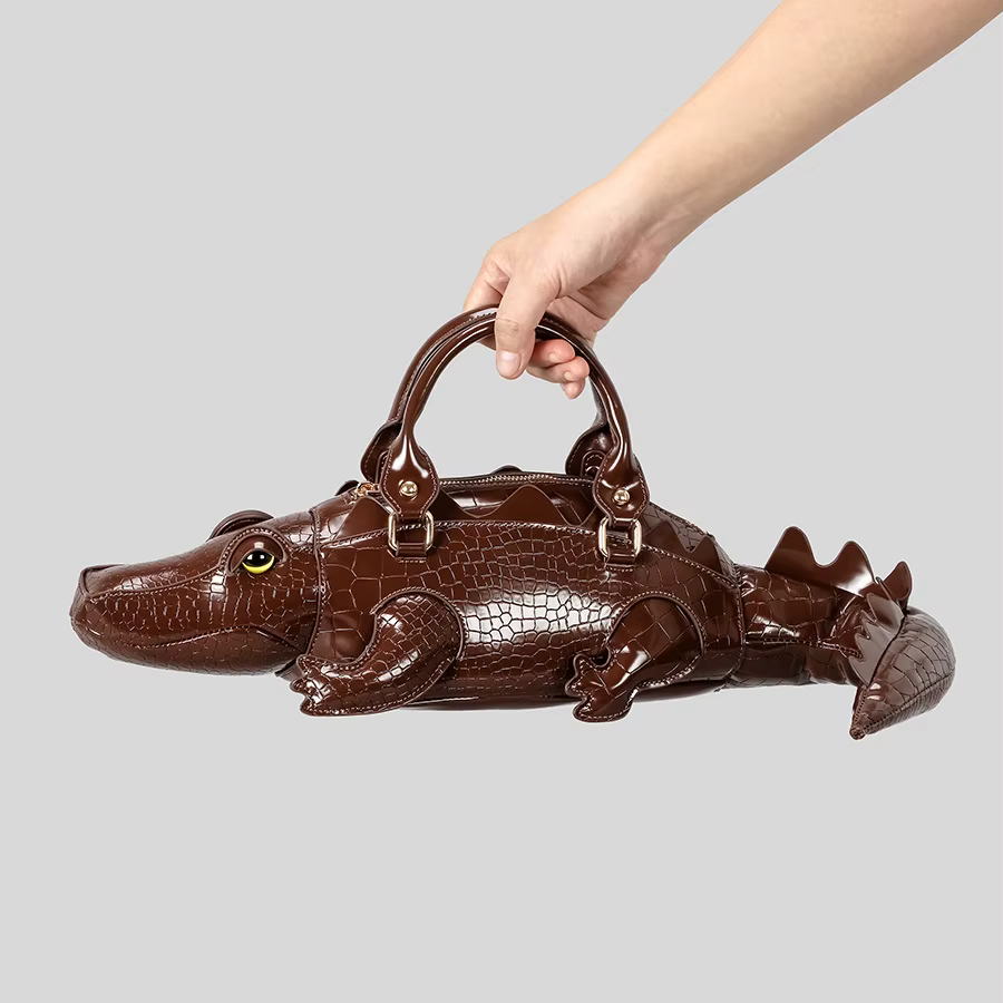 Sacs à main pour femmes au design crocodile simulé 2026