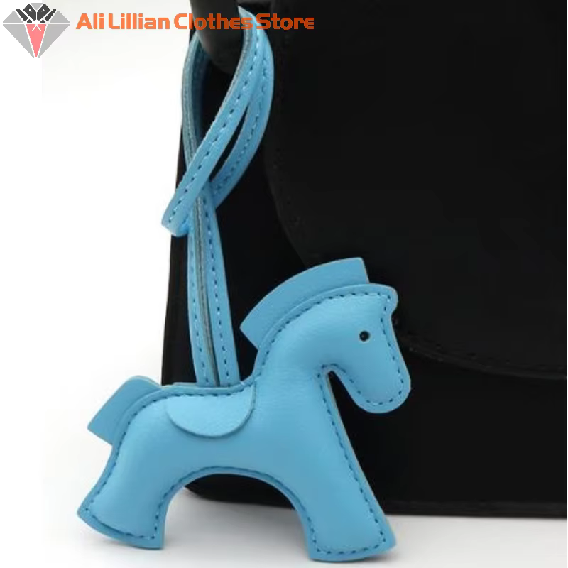 Mini pendentif poney en cuir PU pour femmes
