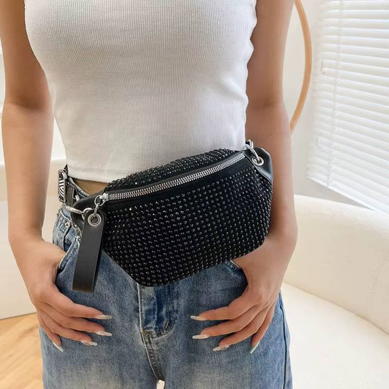 Designer Lady taille sac 2025 nouveau sac de poitrine mode Fanny pack téléphone sac à main femme ceinture sac rétro diamant épaule sacs à bandoulière