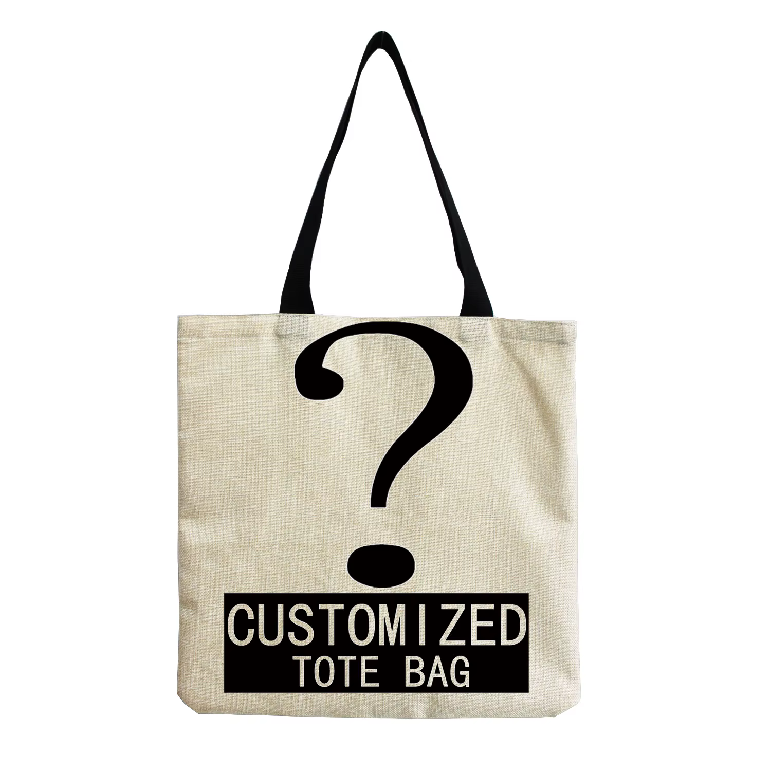 Sac fourre-tout en lin personnalisé pour femme