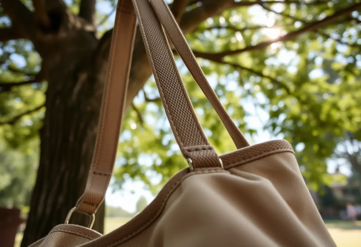 Ceinture confortable du sac hobo sous un arbre